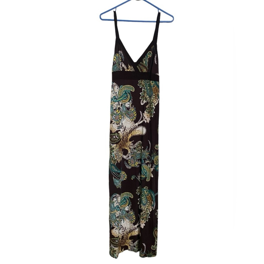 Majora long brown patterned dress. Size large